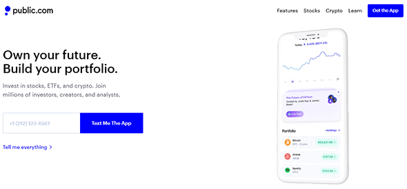 أفضل 12 بديل لتطبيق التداول روبن هود Robinhood 4 تطبيق Public.com: من أفضل بدائل Robinhood.