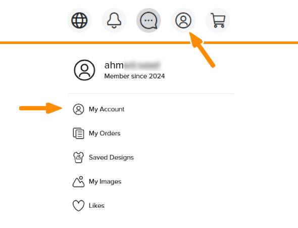 شرح كيفية الربح من موقع زازل Zazzle للطباعة عند الطلب 2026 4 شرح بعض الإعدادات الضرورية بعد التسجيل في زازل تعديل الملف الشخصي 1.