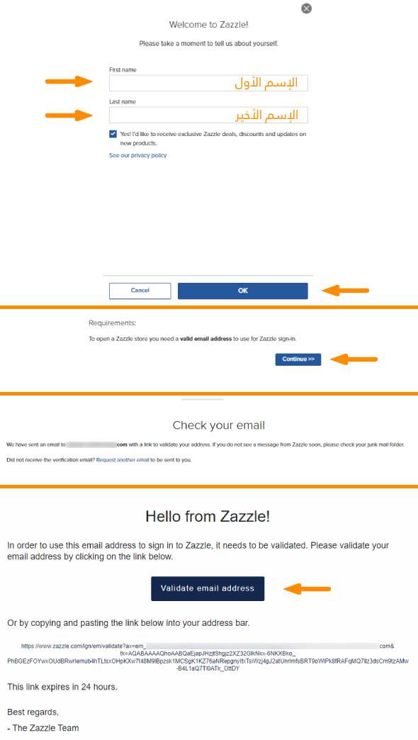شرح كيفية الربح من موقع زازل Zazzle للطباعة عند الطلب 2026 3 كيفية فتح حساب والتسجيل كمصمم او فنان على زازل.